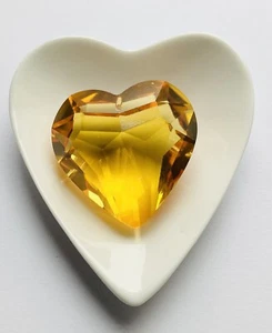 Stunning Deluxe Citrine Italian Crystal Faceted Pendant Bead  45mm 1 Pc Treasure - Picture 1 of 1