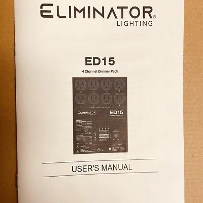 Eliminator Lighting ED15 4 Channel DMX Dimmer Pack - Image 1 of 3