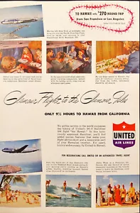 1948 United Airlines Hawaii to San Francisco $270 Round Trip Print Ad - Picture 1 of 5
