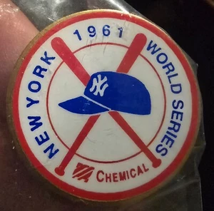 NEW YORK YANKEES CHEMICAL BANK 1961 WORLD SERIES CHAMPIONS LAPEL PIN - Picture 1 of 1