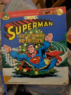 Vintage  1978  Superman Light Up The Tree Mr. President 45 Record  - Image 1 of 4