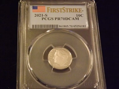 2021-S  Dime     First Strike         PCGS PR 70 DCAM - Image 1 of 2