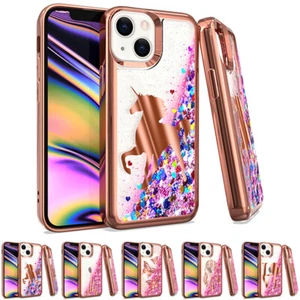 FUNDA PROTECTORA DE TPU BRILLO LÍQUIDO BLING PARA IPHONE 13 6.1 - Imagen 1 de 9