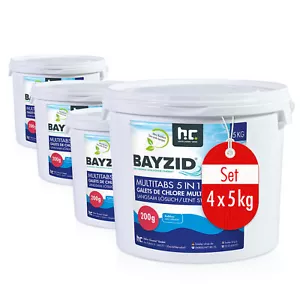 20 kg (4 x 5 kg) Multitabs 200g 5in1 Multifunktion Chlor Tabletten Poolpflege - Bild 1 von 10
