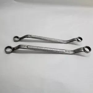 Vintage Barcalo Box Wrench Set Forged Vanadium Offset  7/16 x 1/2 and 3/8 x 3/16 - Picture 1 of 18