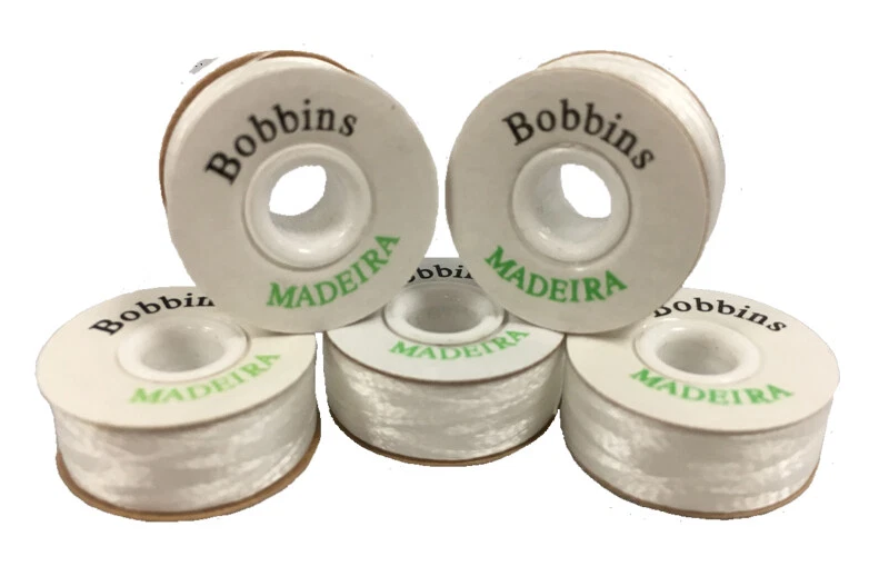 Madeira Prewound Bobbin Spools (box of 144) white for sewing machine L-style - Image 1 of 1