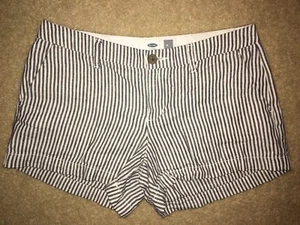 NWOT Old Navy Shorts Size 4 Casual Walking Linen/Cotton Blend 3" Inseam Stripe - Picture 1 of 3