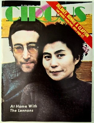CIRCUS Magazine April 1970 John & Yoko, Clapton, MC5, Ginger Baker, Dylan, GFR - Image 1 of 4