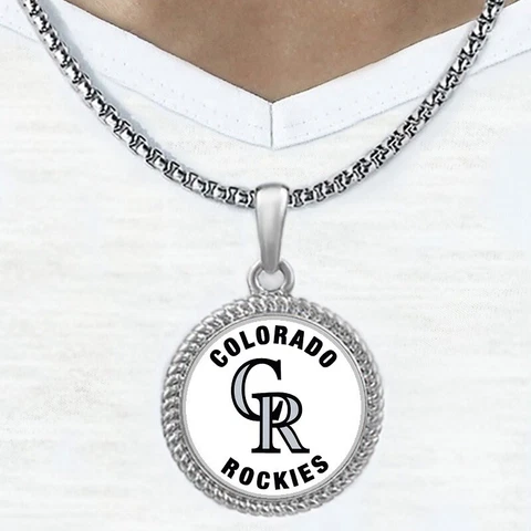 Colorado Rockies Mens Womens Link Chain Pendant Necklace w Gift Pkg D22 Cover