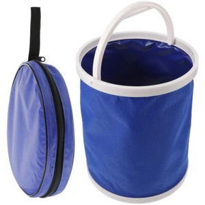 Portable Fish Bucket Travel Folding Water Storage Bag Car Washing Camping - Picture 1 of 12