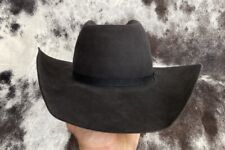 Rodeo King 7X Beaver Cowboy Hat, Sz. 6 7/8, Black, Cavender’s, Made In USA