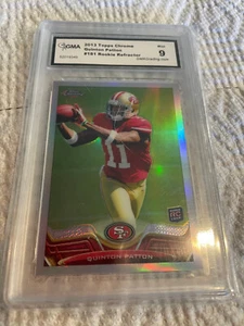QUINTON PATTON 49ERS 2013 TOPPS CHROME REFRACTOR ROOKIE RC # 181 GRADED 9 L@@@K - Picture 1 of 2