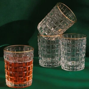 G Decor Set of 4 Dante Vintage Textured Tumbler Glasses Elegant Drinkware - Foto 1 di 4