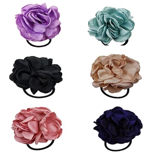 Ponytail Rope Accessories Satin Women Elastic Band Multicolor Holder Flower Rope - Picture 1 of 18