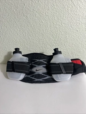 Paquete de cintura Nike Storm 2 botellas 12 oz negro/plateado/rojo unisex talla OSFM Foto 1 de 4
