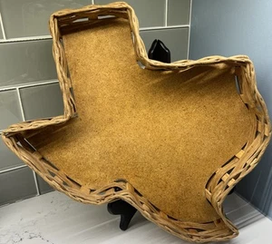 Texas Shaped Wicker Basket With Cork Bottom - Picture 1 of 8