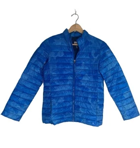 Chaqueta ThermoPlume alternativa aislada Lands' End para niños azul camuflaje M 10/12 - Imagen 1 de 6