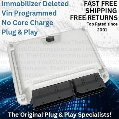 Programmed 2002 Volkswagen Beetle 1.8T Engine Control Unit 06A906032GA - Image 1 of 3