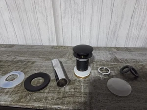 VIGO SINK UNIVERSAL POP LOCK DRAIN ASSEMBLY W/O OVERFLOW MATTE BLACK VG07000MB - Picture 1 of 2