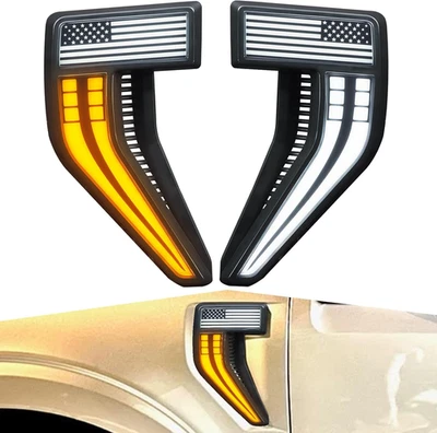 Ventilación de guardabarros para F150 2021-2025 emblemas de guardabarros delantero insignia ventilación lateral cubierta Foto 1 de 4