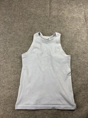 Athleta Tank Top Renew Racerback Blue Ribbed Crew Sleeveless Women’s S Pilates - Image 1 of 4
