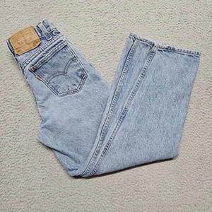 Vintage Levi's Orange Tab Jeans Relaxed Fit 550 Blue 90s Youth Size 9 ~23x23 - Picture 1 of 24