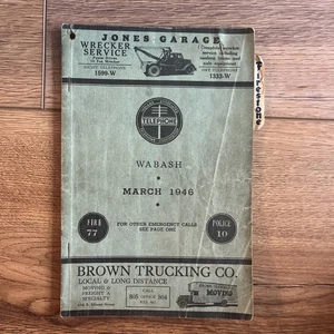 Wabash Indiana Telephone Directory February 1946 Vintage Advertising - Picture 1 of 5