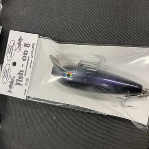 Vintage Fish On 8 “Swimmer” 2oz  -Surf Lure- Striper Plug  Custom - Picture 1 of 5