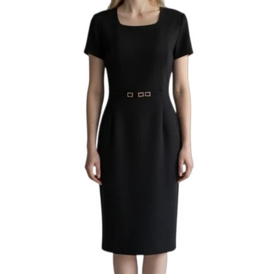 Vestido AGB Byer California para mujer talla 10 negro liso con joyas Y2K fiesta años 90 Foto 1 de 4