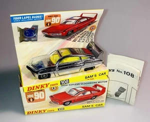 Coche Dinky Toy 108 Sam’s vintage (plateado) del programa de televisión británico Joe 90 de Gerry Anderson’s - Imagen 1 de 16