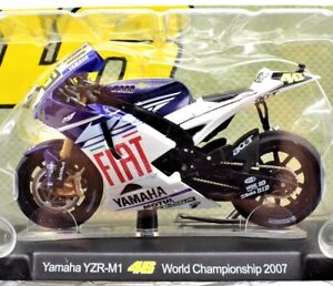 Vehículos de Juguete Moto Valentino Rojo Escala 1:18 para Yamaha Yzr M1 2007