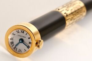 CARTIER PERPETUAL CALENDAR LIMITED EDITION 1401 / 2000 BALLPOINT PEN WITH WATCH.
