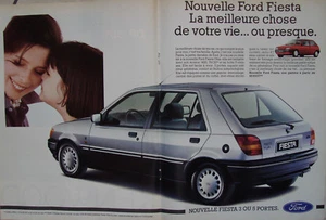 PUBLICITÉ DE PRESSE 1989 LA NOUVELLE FORD FIESTA 3 OU 5 PORTES - Picture 1 of 1