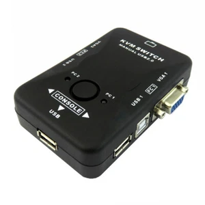 D42C KVM Switch Box 2 Port USB 2.0 VGA PS2 für 2 Computer Tastatur Maus Monitor - Bild 1 von 12