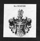 1820 - Rumpler Emblem Nobility Coat Of Arms Heraldry Copperplate 124939