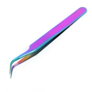 Makeup False Tweezers Clip Eye Lashes Extension Stainless Steel Applicator Tool - Picture 1 of 6