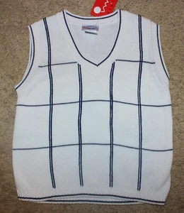 IMP Boys White Knit Vest - Size M (5-6) - NWT - Picture 1 of 3