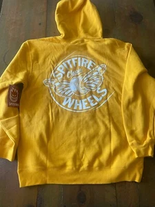Spitfire Wheels Skateboard Hoodie groß klassisch Schmetterling gelb - Bild 1 von 10