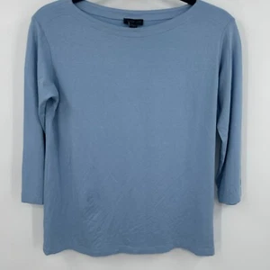 Camisa J. Jill Wearever Collection de gran tamaño para mujer XS azul tejido manga 3/4 - Imagen 1 de 8