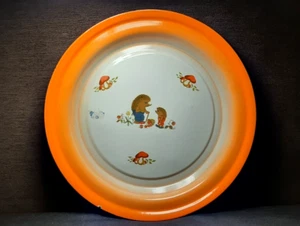 Vintage Soviet metal enameled tray with a pattern made in USSR (Ukrainian SSR) - Picture 1 of 15