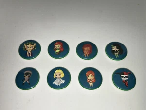 1" SET OF 8 DC FEMALE VILLAINS BADGE LAPEL BUTTON PINS PINBACK CHIBI [P292] - Bild 1 von 1