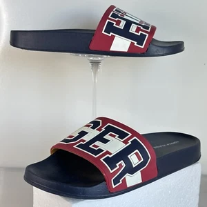 Tommy Hilfiger Destyn Womens Slide Sandals Navy Blue Size USA 8 - Picture 1 of 16