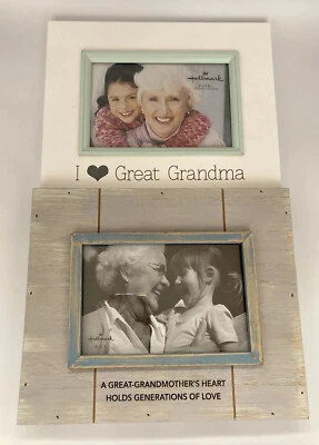 2 marcos de fotos de pie con sello de bisabuela - cada uno tiene capacidad para imagen de 4"x6" Foto 1 de 4