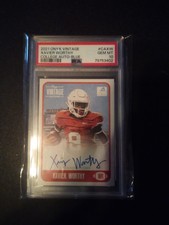 2021 Onyx Vintage Xavier Worthy College Auto Blue #/500 Psa Gem Mt 10