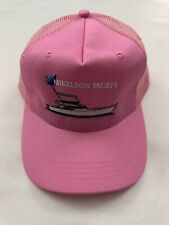 New Mikelson Yachts Logo Pink Graphic Trucker Cap Hat One Size