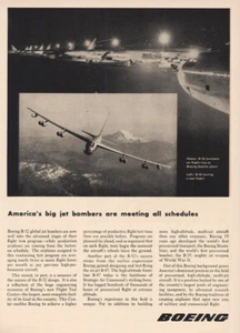 Pubblicità stampa d'epoca Boeing 1955: Big Jet Bombers - Foto 1 di 1