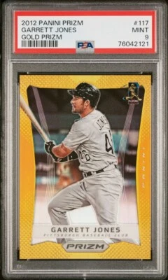 Garrett Jones 2012 Panini Prizm #117 Gold Prizms /10 PSA 9 Mint - Image 1 of 2