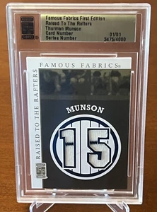 2010 Famous Fabrics First Edition THURMAN MUNSON Game Used Pants Yankees 1/1 - Picture 1 of 12