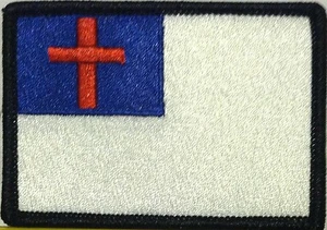 Parche táctico Christian Flag con gancho y sujetador de bucle borde negro - Imagen 1 de 1