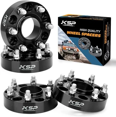 Espaciadores de rueda KSP 4 piezas 6x5,5 1,5" cubo centrado 14x1,5 para Dodge Ram 1500 2019-2024 Foto 1 de 4